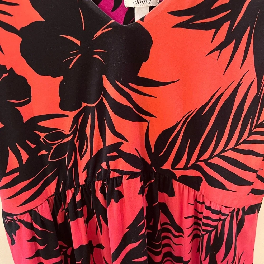 Soma Black and Orange Floral Dress - Picture 2 of 7